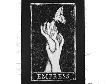 The Empress Tarot Card Large Patch, Gothic / Emo Appliqué, Decorative Apparel Patch