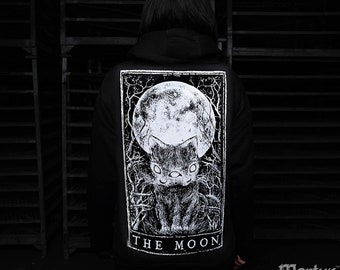 The Moon Tarot Card Pullover Hoodie