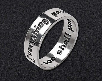 Anche questo passerà, anello girevole in argento sterling