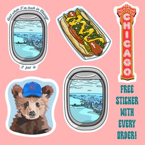 Adesivi Chicago Adesivo Hot Dog Stile Chicago Adesivo Chi Town Adesivo Adesivo Impermeabile Adesivo Hotdog Adesivo Ritorno a Chicago Theater Adesivo Cubs