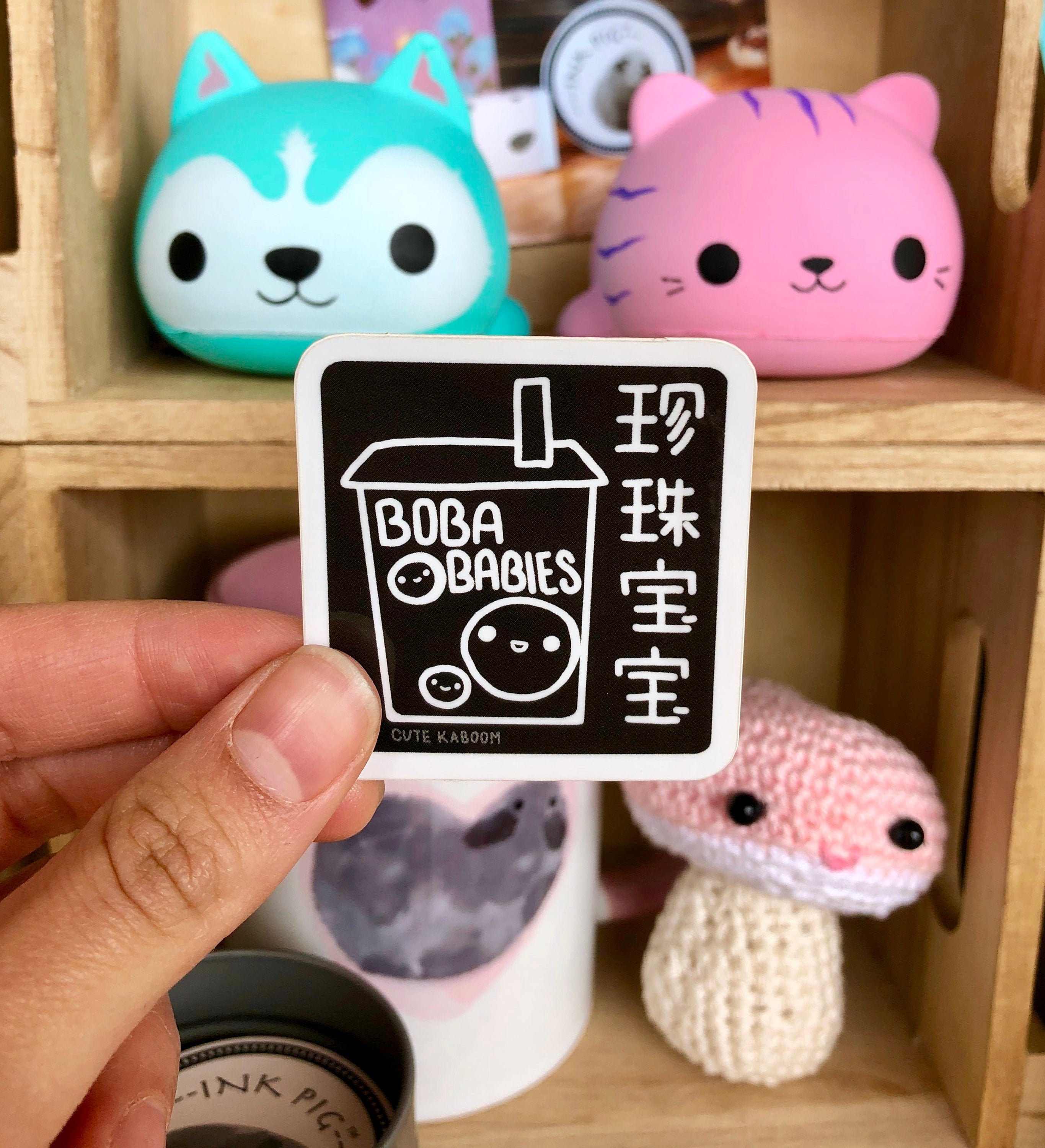 Boba Babies Vinyl Sticker Etsy