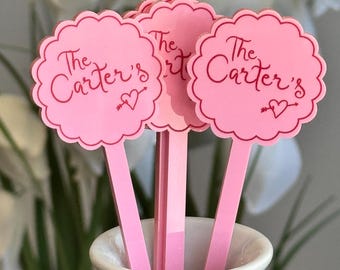 Acrylic Cocktail Stirrers | Drink Stirrers | Wavy, Squiggle, Wave | Wedding, Hens Party Accessories | Swizzle Sticks