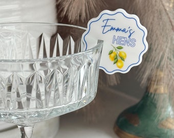 Etykiety na napoje z akrylu bez nóżki | Cytryna, motyw cytrusowy | Kury | Muszelka, Koło, Fala | Gorący róż, Pomarańcz, Beż | Akcesoria do napojów