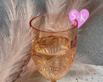 Etiquetas para bebidas acrílicas sin tallo / Corazón / Rosa, Azul, Blanco, Transparente, Negro, Beige, Morado / Accesorios para bebidas / Etiquetas para bebidas con forma de corazón