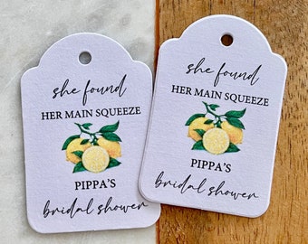 She Found Her Main Squeeze Bridal Shower Tags Lemons Capri Italy Party