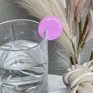 Dryckesetiketter Akryl utan stjälk | Rosa, Blå, Vit, Klar, Svart, Beige, Lila | Dryckestillbehör