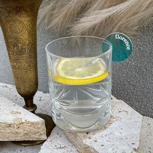 Etichette per bevande iridescenti in acrilico senza stelo / Champagne + Cocktail / Accessori per bevande / Cerchio