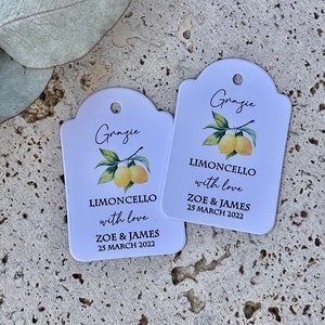 Grazie Limoncello With Love Wedding Tags Lemons Capri