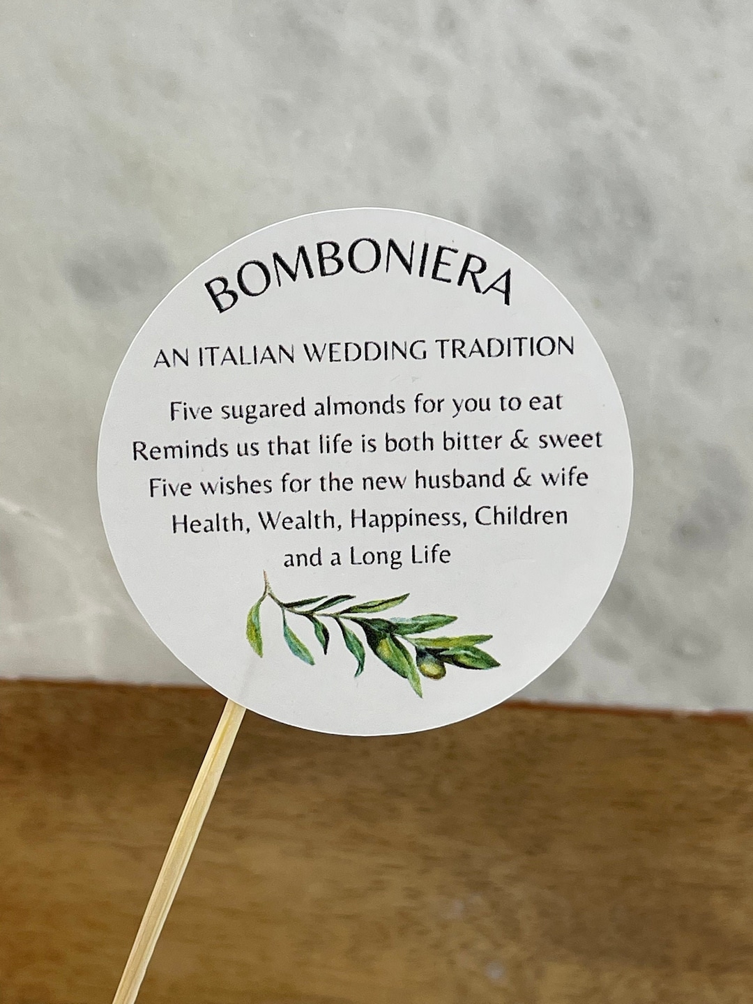 Bomboniera Stickers an Italian Wedding Tradition Five Sugared Almonds ...