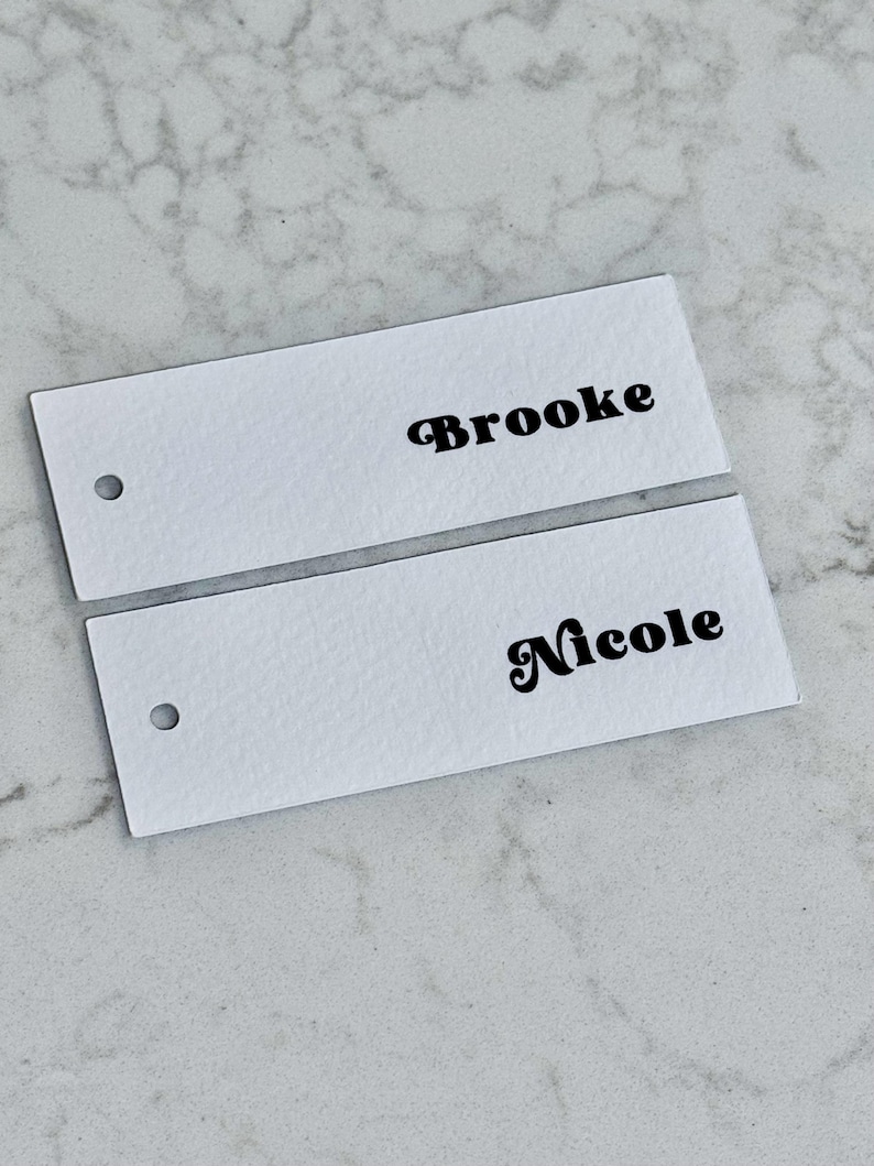Name Cards Wedding | Place Cards, Table Seating, Place Names | Bridal Shower, Christening, Baptism | Slim Name Place Card Bild 8