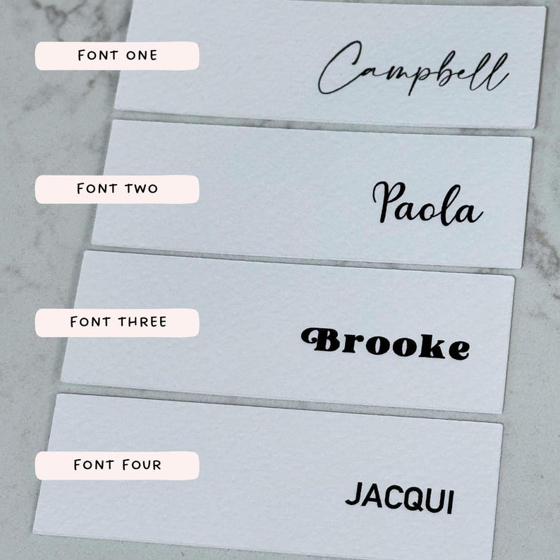 Name Cards Wedding | Place Cards, Table Seating, Place Names | Bridal Shower, Christening, Baptism | Slim Name Place Card Bild 10
