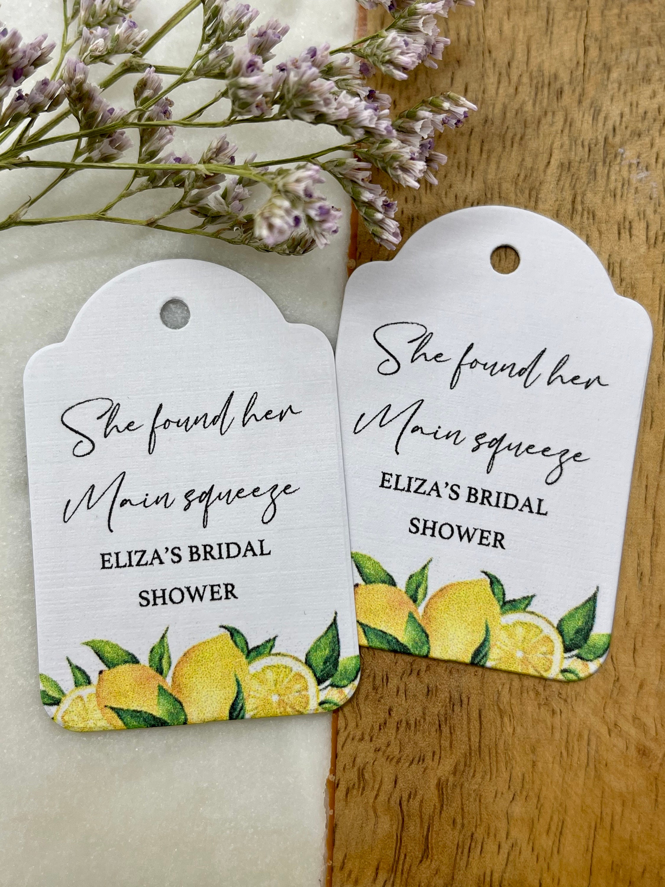 She Found Her Main Squeeze Bridal Shower Tags Lemons Capri - Etsy Australia