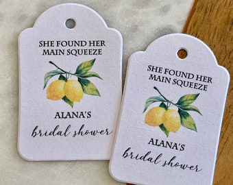 She Found Her Main Squeeze Bridal Shower Tags Lemons Capri Italy Party