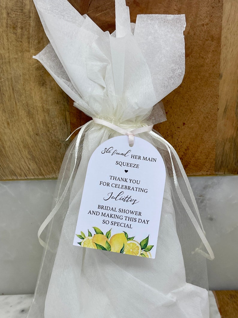 She Found Her Main Squeeze Gift Tags Bridal Shower Bachelorette Thank ...