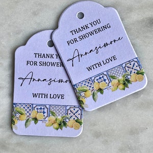 Baby Shower Gift Tags Thank You For Showering Love Lemons Capri Italy Party