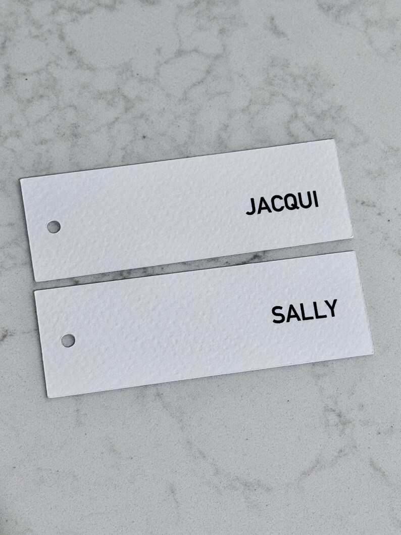 Name Cards Wedding | Place Cards, Table Seating, Place Names | Bridal Shower, Christening, Baptism | Slim Name Place Card Bild 9