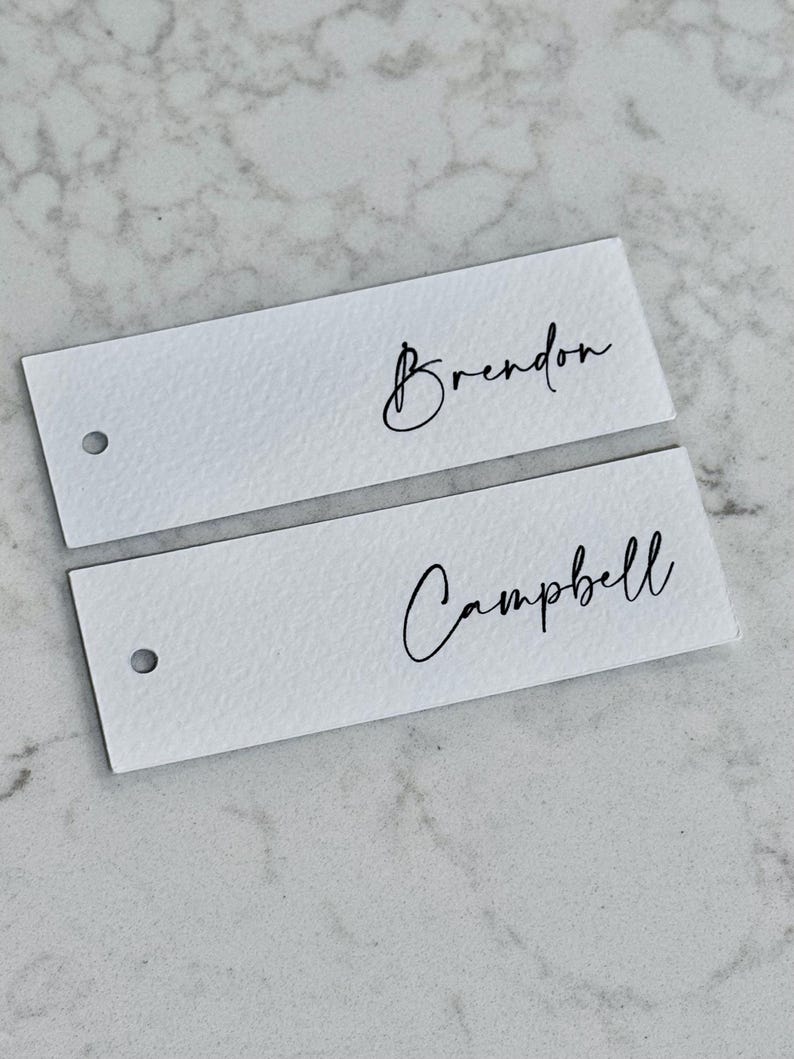 Name Cards Wedding | Place Cards, Table Seating, Place Names | Bridal Shower, Christening, Baptism | Slim Name Place Card Bild 6