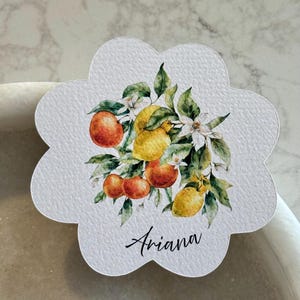 Citrus Place Cards | Lemons, Oranges | Name Cards | Wedding, Hens Party, Bridal Shower | Birthday Party | She Found Her Main Squeeze
