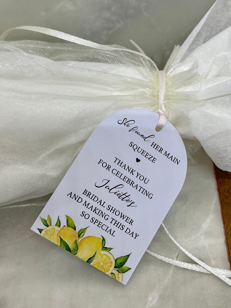 She Found Her Main Squeeze Gift Tags Bridal Shower Bachelorette Thank ...