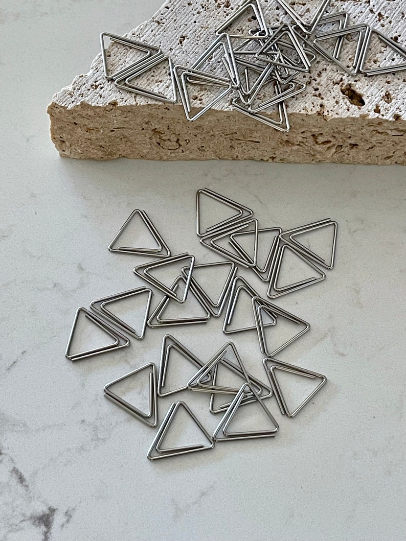Triangle Gold and Silver Paper Clips | Sets Bundle | Wedding Stationery ...