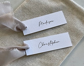 Name Cards Wedding | Place Cards, Table Seating, Place Names | Bridal Shower, Christening, Baptism | Slim Name Place Card