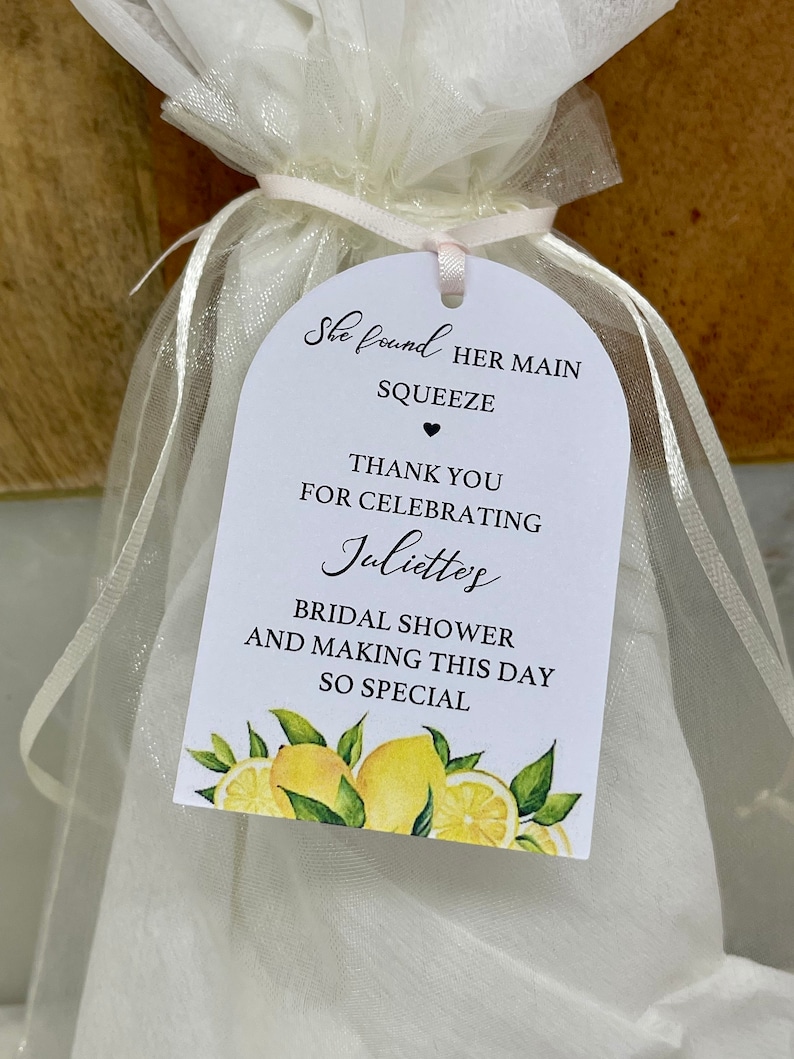 She Found Her Main Squeeze Gift Tags Bridal Shower Bachelorette Thank ...
