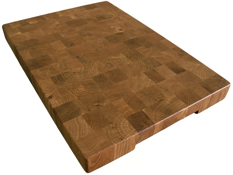 Chopping Board Large Cheese Board Butcher Block Oak Cutting Board End Grain Kitchen Charcuterie Board with Feet Perfect Gift Wooden