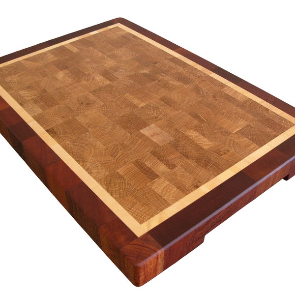 Wooden, Handmade, Large Cutting Board End Grain, with Feet, Butcher Block, Chopping Board, Chopping Block, Perfect Gift, Kitchen