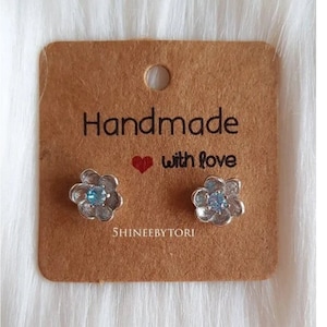 SHINee Jonghyun - Diphylleia Grayi | Sterling Silver Earrings | Skeleton Flower | Gift | Kpop | Shawol | Spring