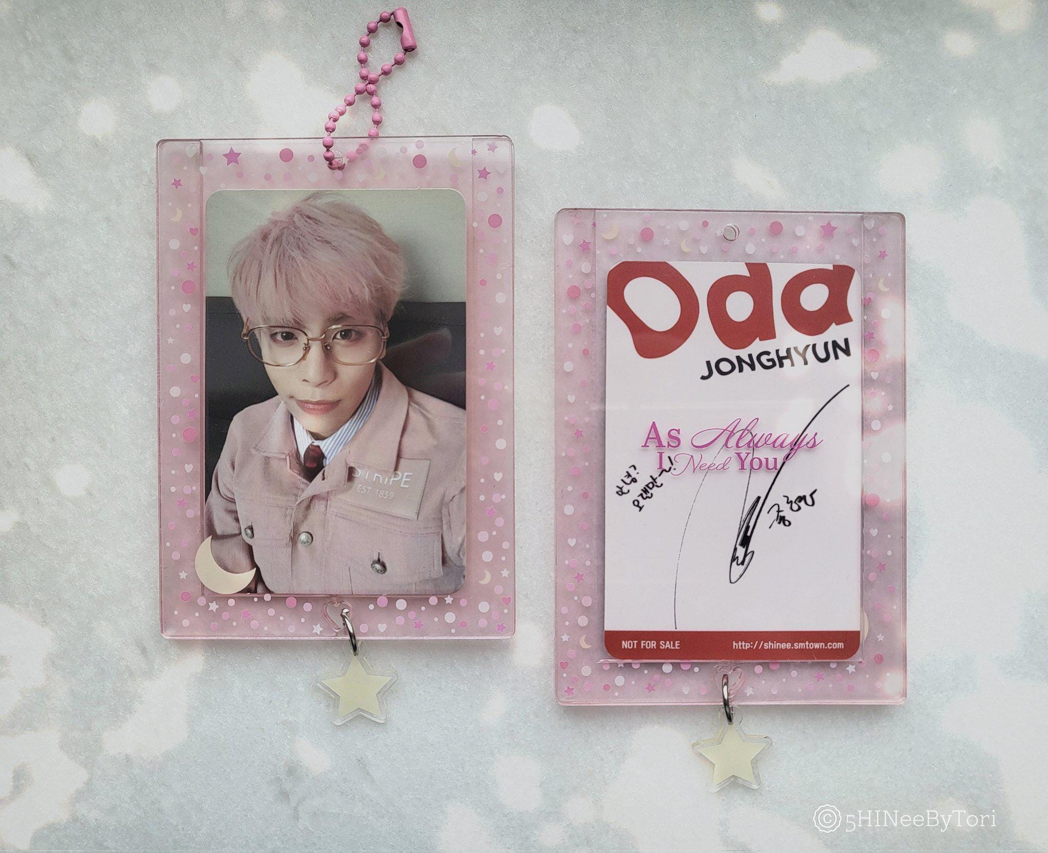 Shinee Jonghyun Acrylic Photocard Holder | Pc Keychain |kpop