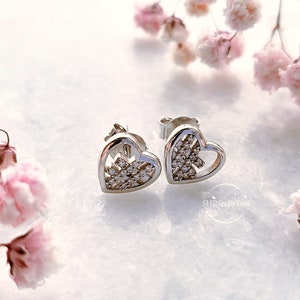 USA Excluded* Jonghyun - SHINee Hashtag/Waffle Heart Hoops - Sterling Silver | Earrings | Kpop | Gift | Studs | Shawol Christmas