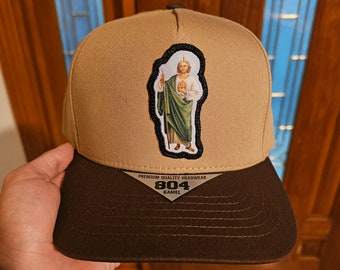 San judas gorra belica brown tan st jude snapback hat adjustable el del sombrero mayiza chapiza jgl sinaloa mexico san juditas santo saint