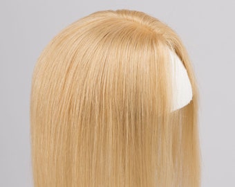 Honey Blonde Mono Top European Human Hair Topper 10 Inches