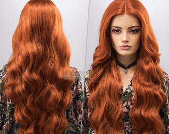 Orange Ginger Wig Lace Front Wig Auburn Ginger Red Wig Cosplay Stranger Things Max Mayfield Drag Queen Wig Her Wig Closet Erin