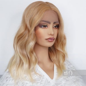 Golden Blonde Wavy Lace Wig | Lace Front Wig | Her Wig Closet | Anaya