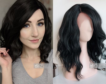 Natural Wavy Black Lace Front Wig | Side Parting | Hear Resistant | Gift For Her | Charlotte