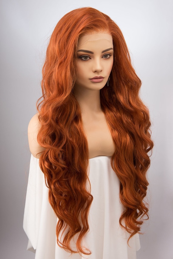 Ginger Red Wig Red Head Wig Orange Wig Lace Front Wig 13 display picture 1