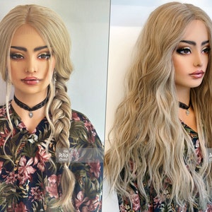 Ash Blonde Wig Lace Front Wig Long Wavy Lace Wig Cosplay Wig Party Ciri Cosplay Wig Drag Queen Wig Her Wig Closet Abigail