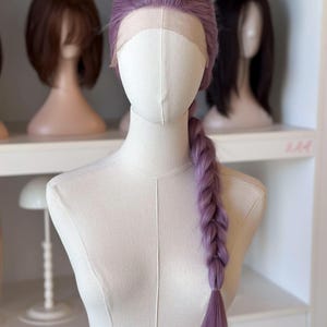 Light Purple Wig Lilac Lace Front Wig Lavender Color Hair Cosplay Wig Straight Drag Queen Wig Kpop Demon Hunter Wig Rumi