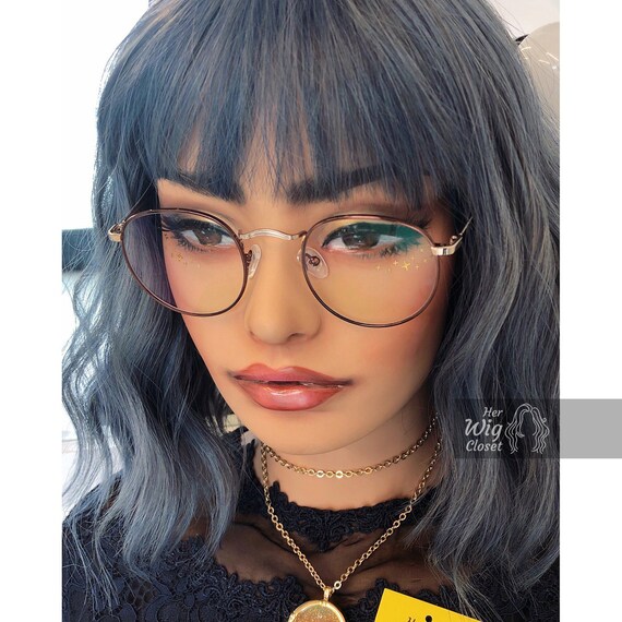 blue gray wig