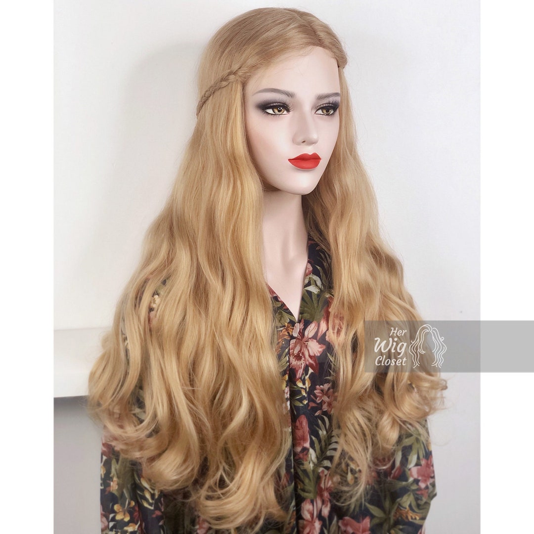 Honey Blonde Natural Wavy Long Lace Front Wig Glinda Cosplay  display picture 3