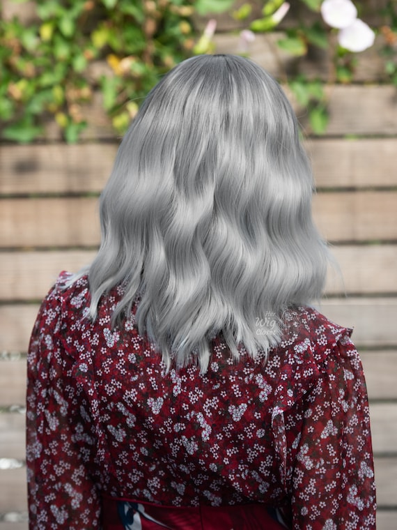 Silver Gray Wig Ombre Grey Wig Wavy Bob Wig Cosplay Wig Drag Queen Wig Party Hair Her Wig Closet Maya Etsy UK