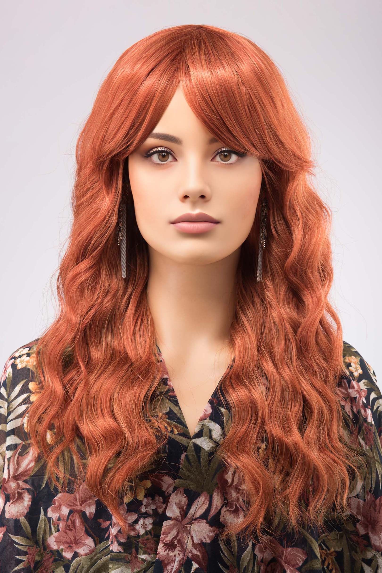 Red Wavy Wig With Bangs Amazon.com : Red Bob Wig with Bangs, Short Wavy Wig with  main image 2