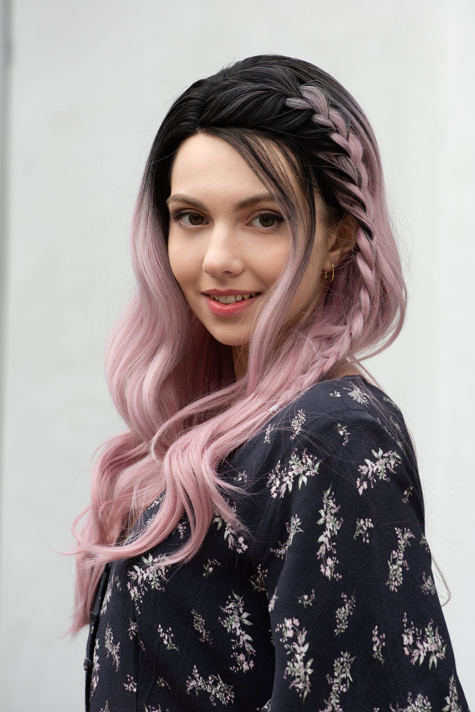 Pink wig etsy hotsell