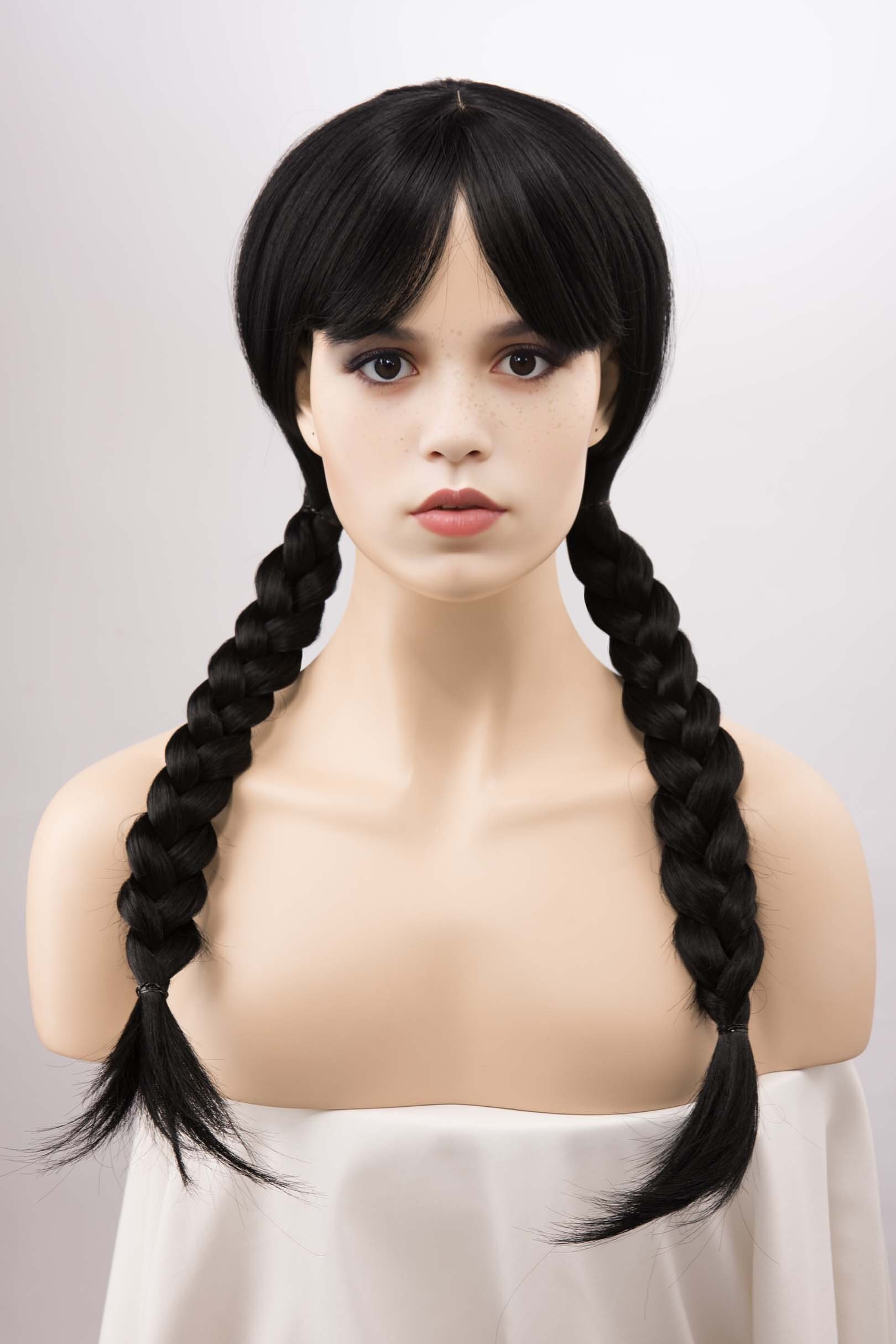 Long Black bangs Wig 2020 hairstyle Tesswigs #1 Amazon.com : MISSQUEEN Long Black Wigs with Bangs, Straight  main image 3