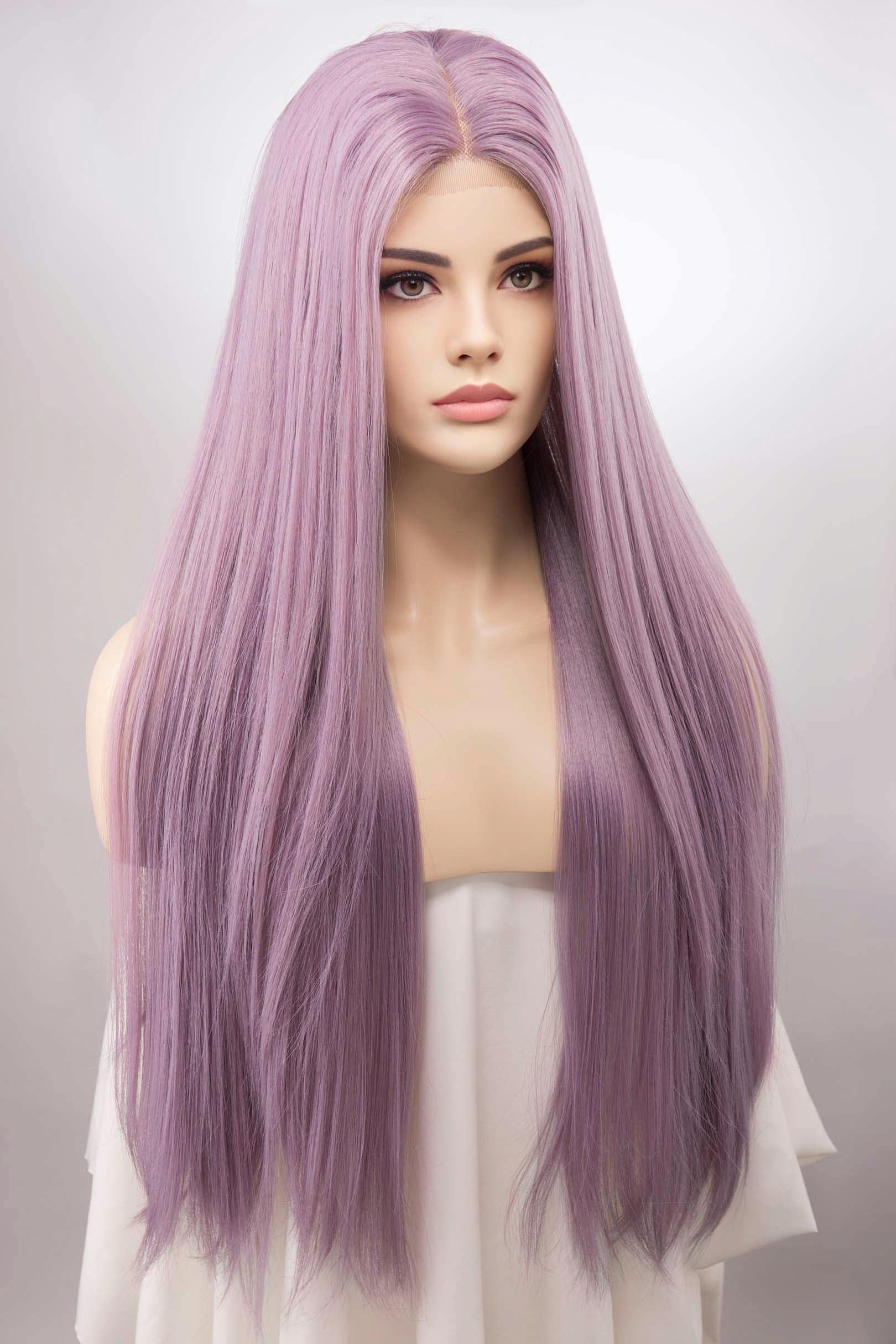 Peluca Morada De Anime Al Estilo K-Pop – Fibra Termorresistente Y Ajustable | Perfecta Para Cosplay, Halloween Y Convenciones | Accesorio Llamativo Para Fans