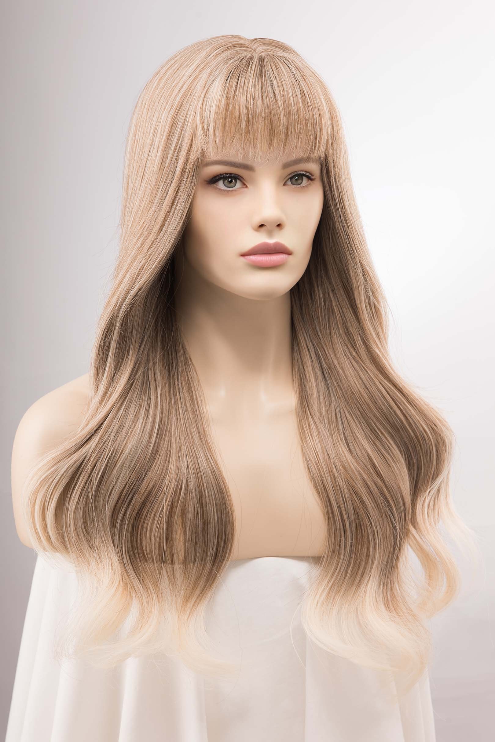洋書 Dirty Blonde Blonde With Dark Roots Synthetic Wig | WigIsFashion – Wig Is