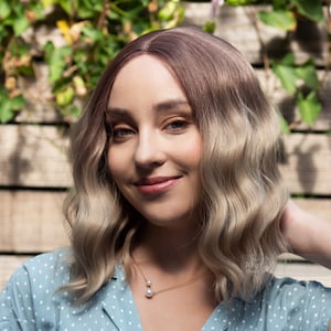 Ombre Blonde Wig Lace Front Wig Golden Brown Blonde Wig Wavy Bob Small Lace Wig Her Wig Closet Zoey