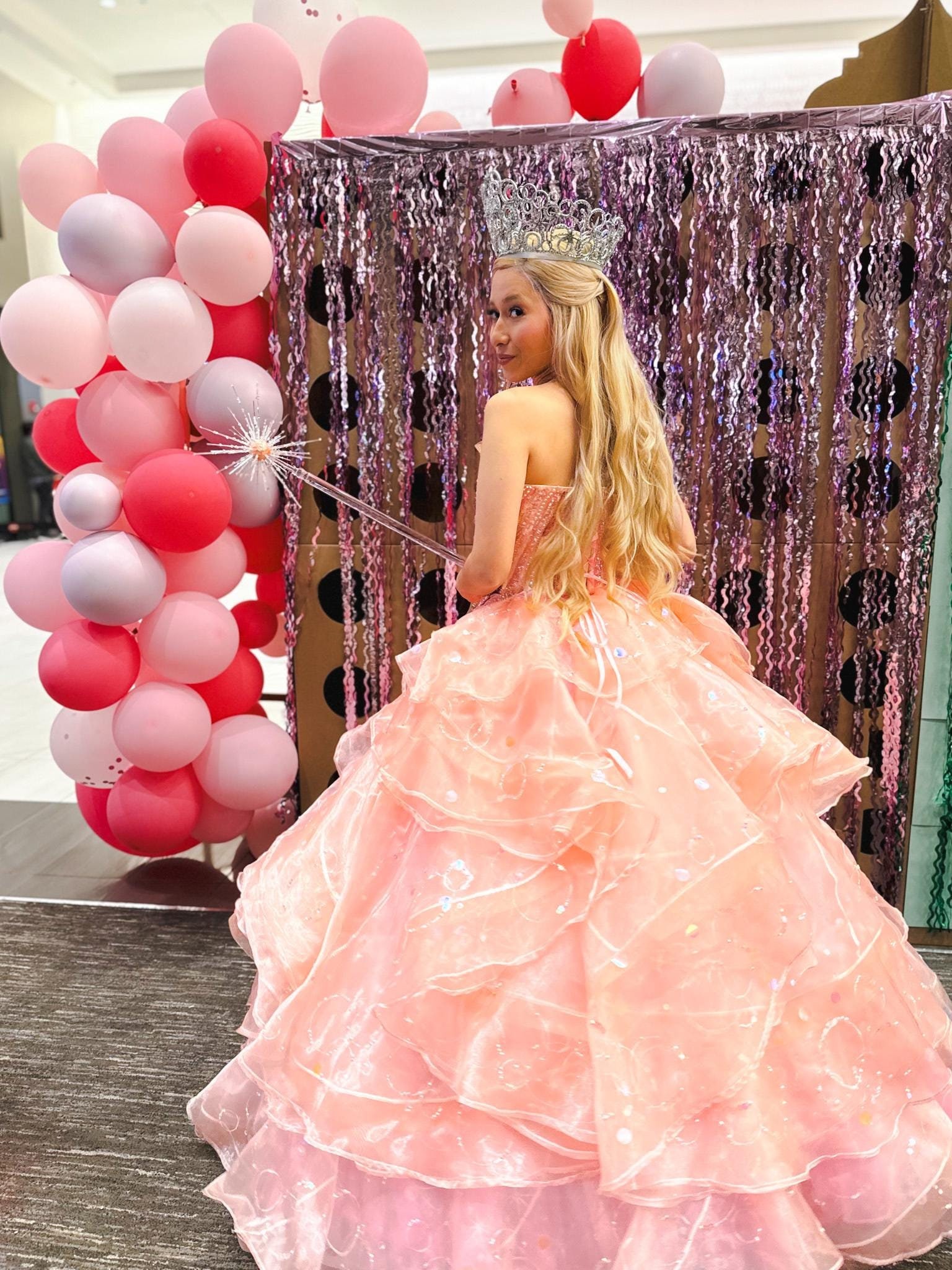 Honey Blonde Golden Blonde Long Wavy Lace Wig The Wicked Glinda Cosplay