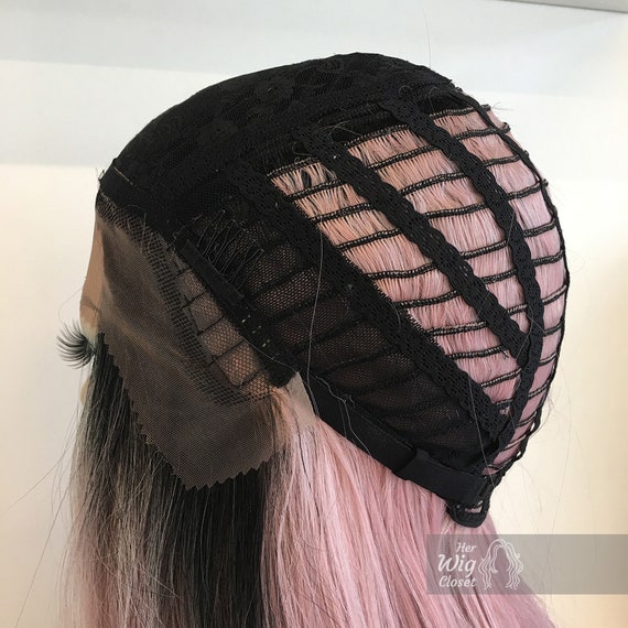 Dusty Ash   pink  22 in. Front lace wig Pink Human Hair Wigs – Tagged  main image 4